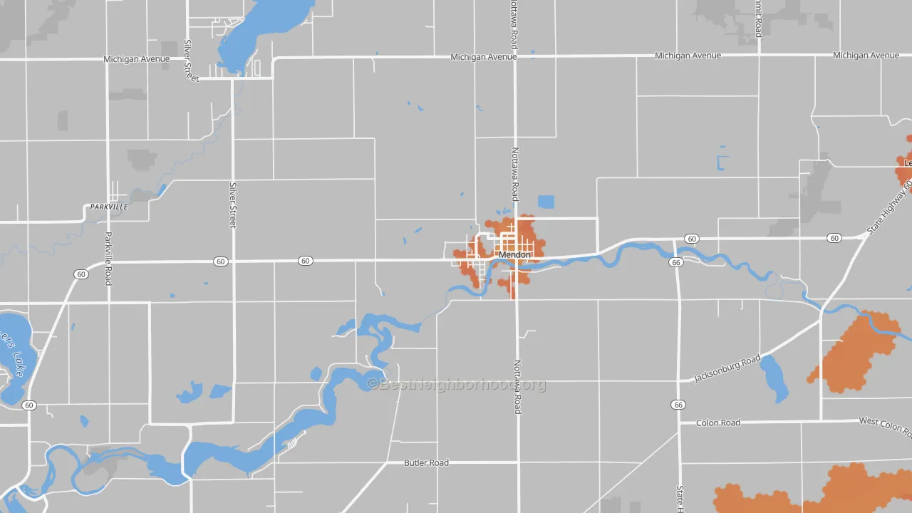 Bike Grade map of 49072, MI