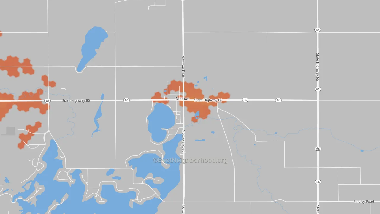 Bike Grade map of 49075, MI