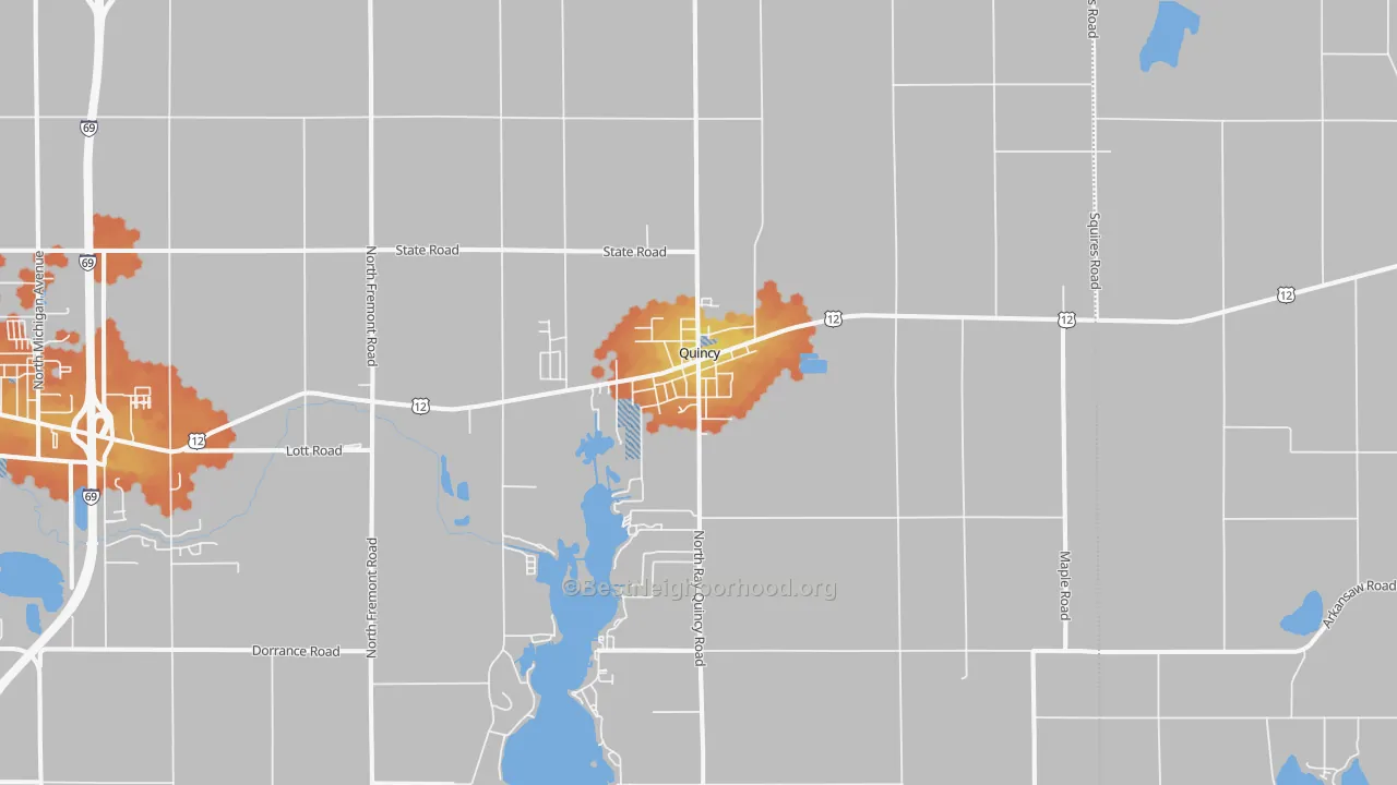 Bike Grade map of 49082, MI