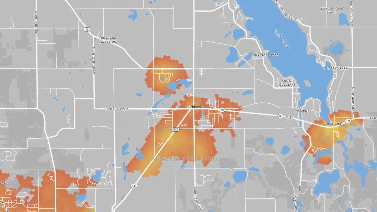 Bike Grade map of 49083, MI