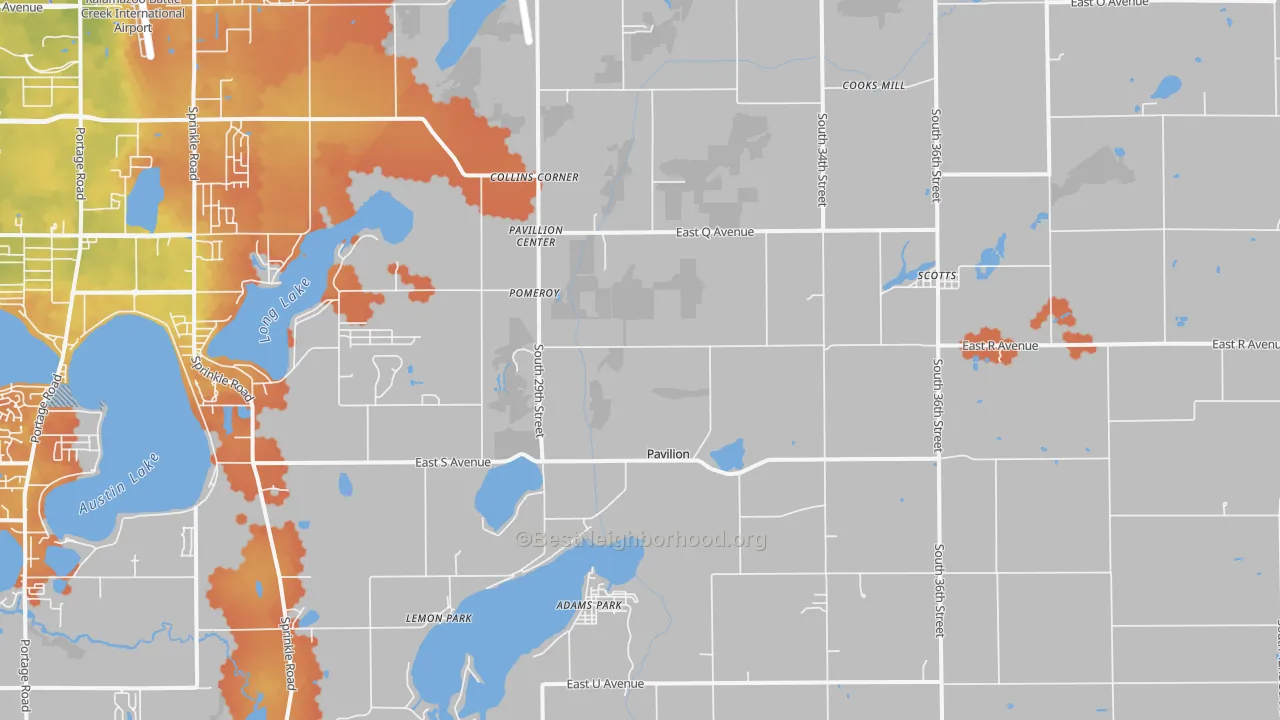 Bike Grade map of 49088, MI