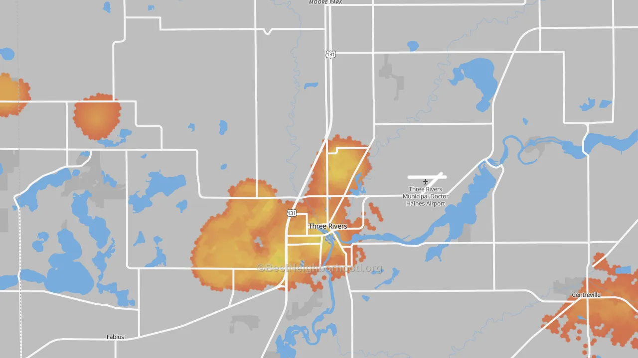 Bike Grade map of 49093, MI