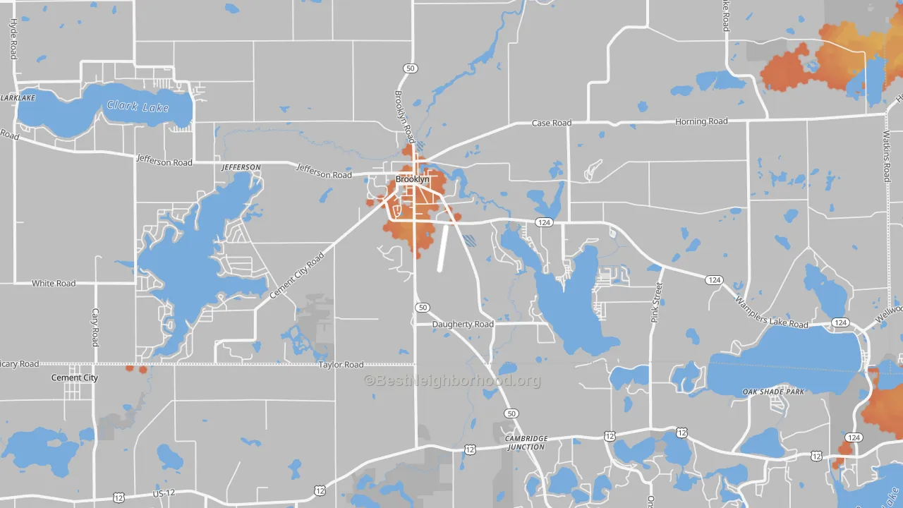 Bike Grade map of 49230, MI