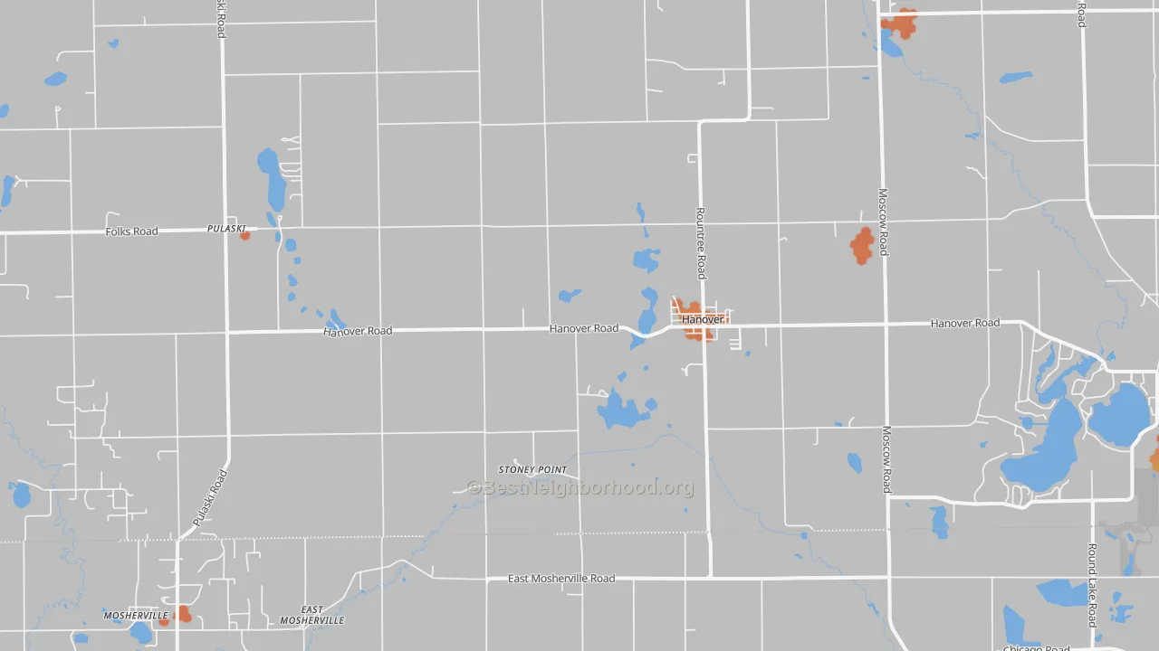 Bike Grade map of 49241, MI