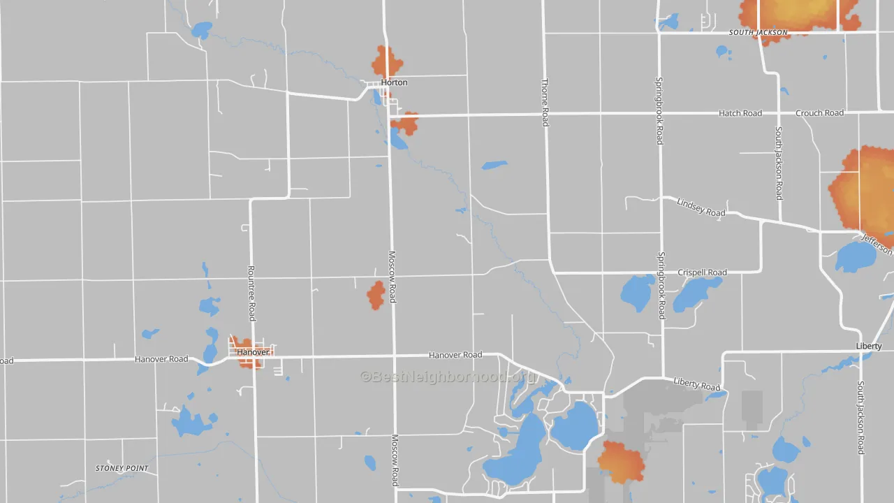 Bike Grade map of 49246, MI