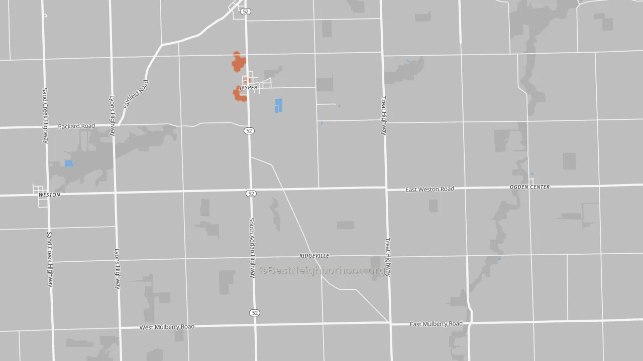 Bike Grade map of 49248, MI