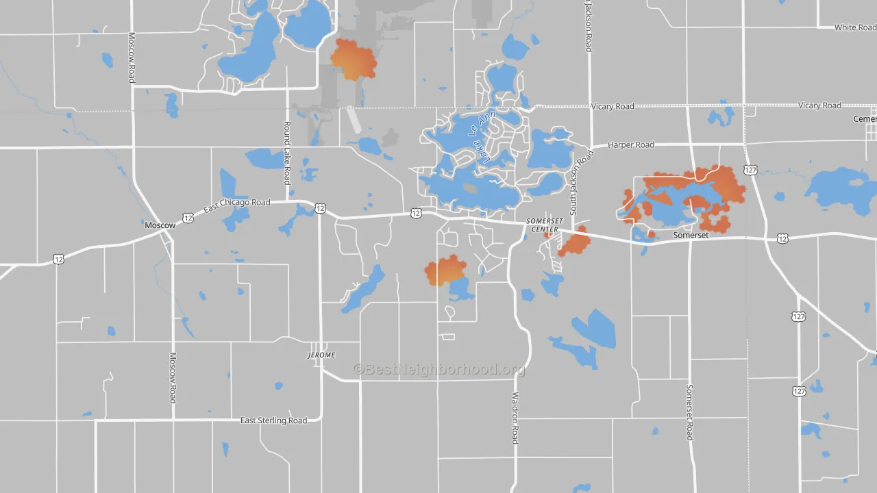 Bike Grade map of 49249, MI
