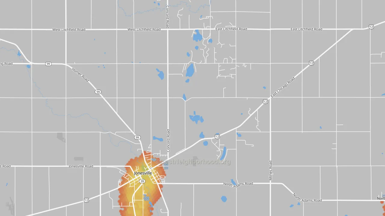 Bike Grade map of 49250, MI