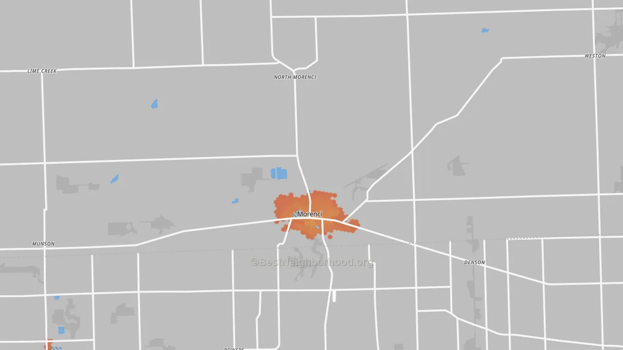 Bike Grade map of 49256, MI