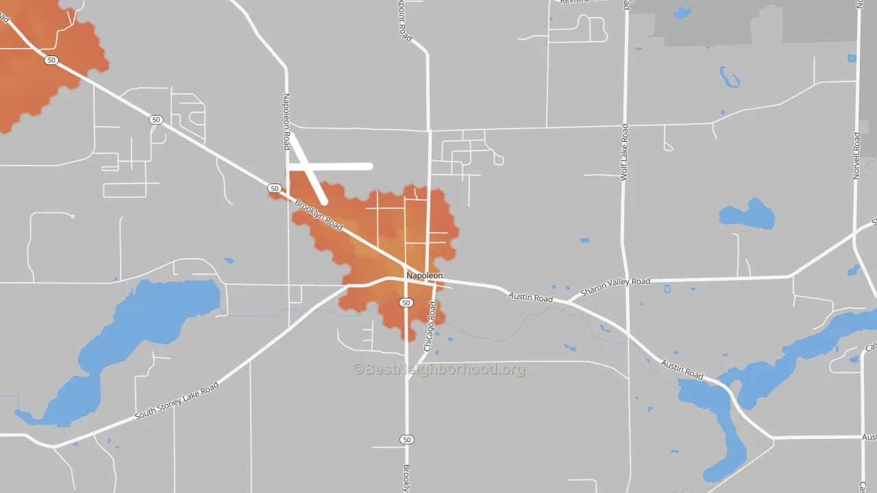 Bike Grade map of 49261, MI