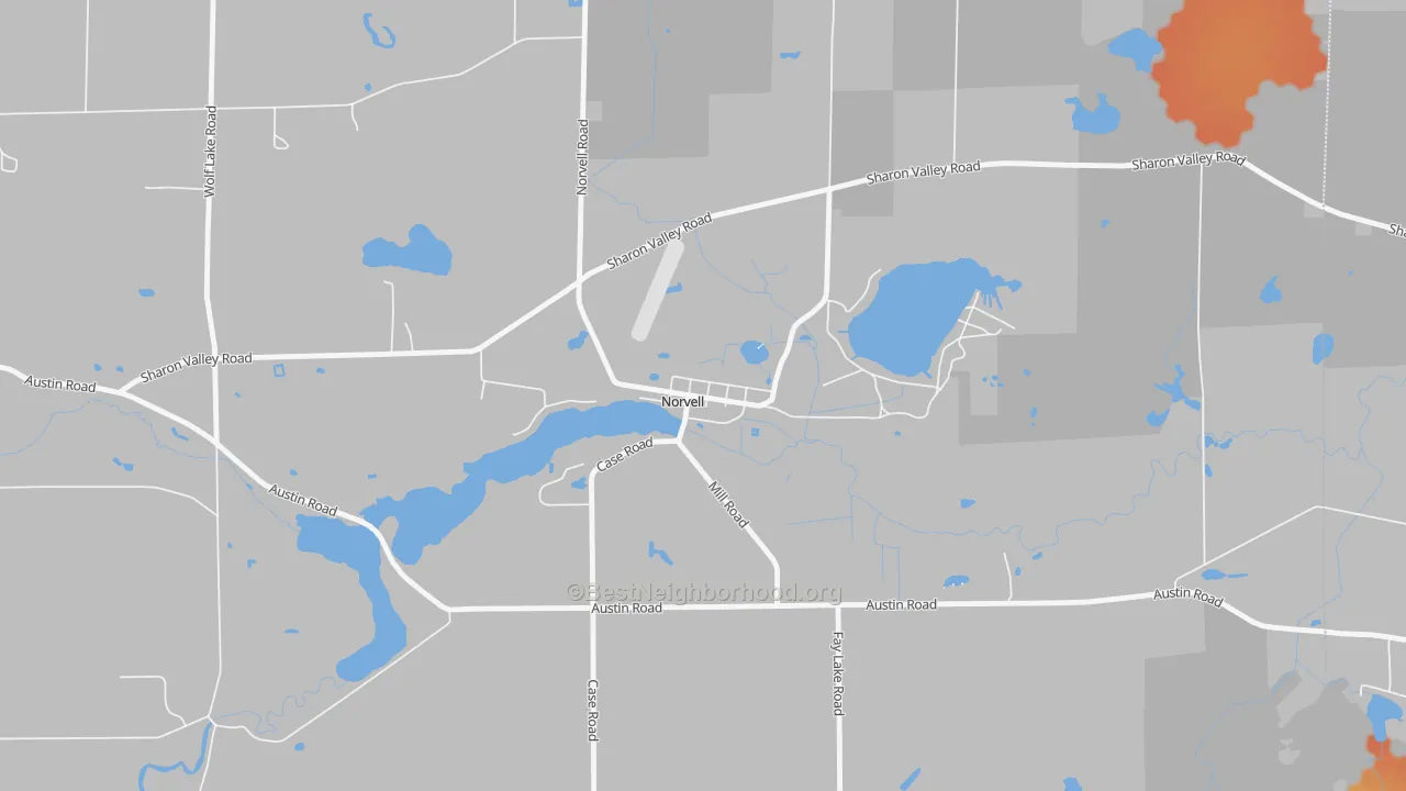 Bike Grade map of 49263, MI