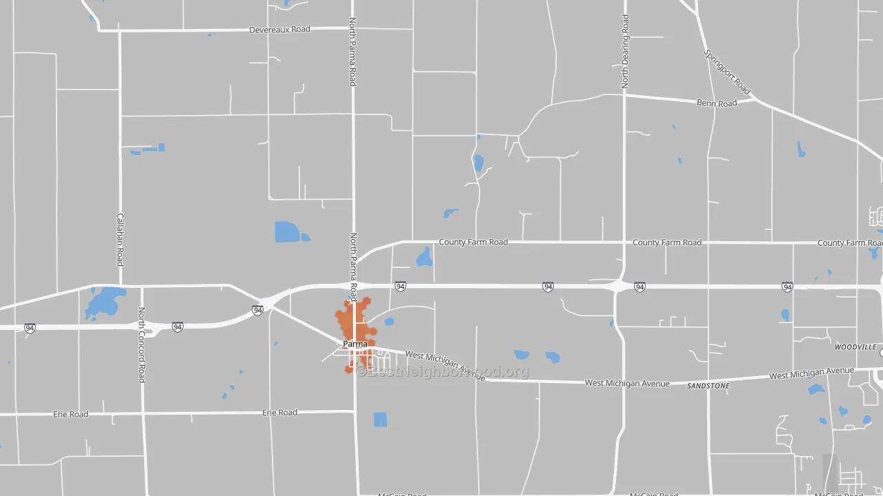 Bike Grade map of 49269, MI