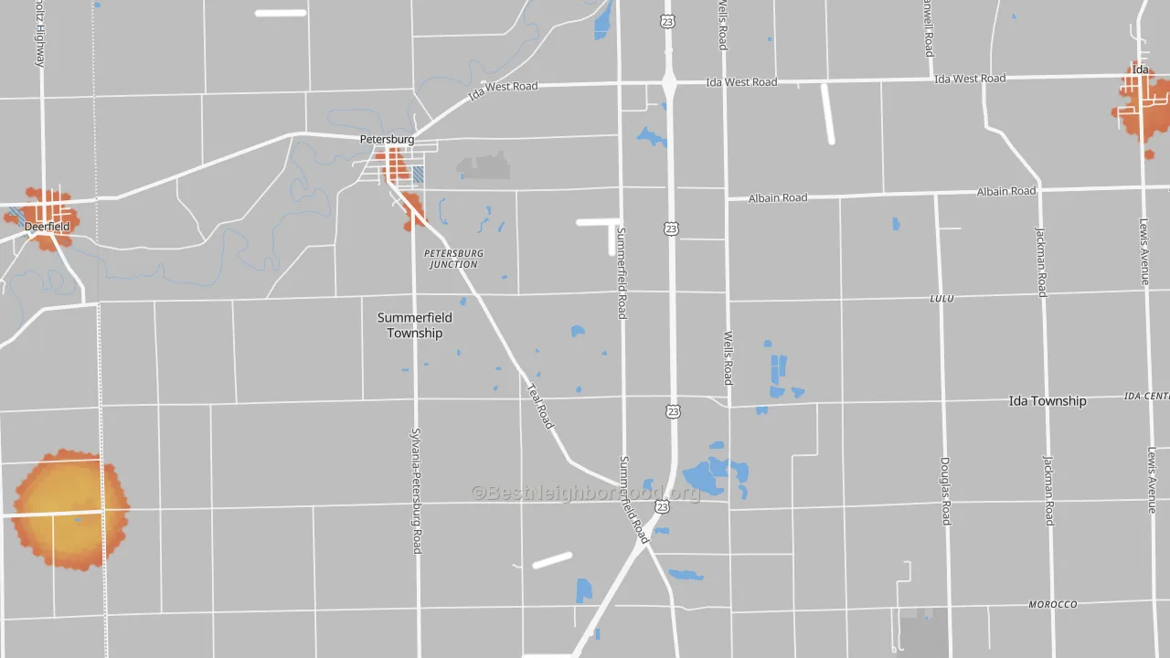 Bike Grade map of 49270, MI