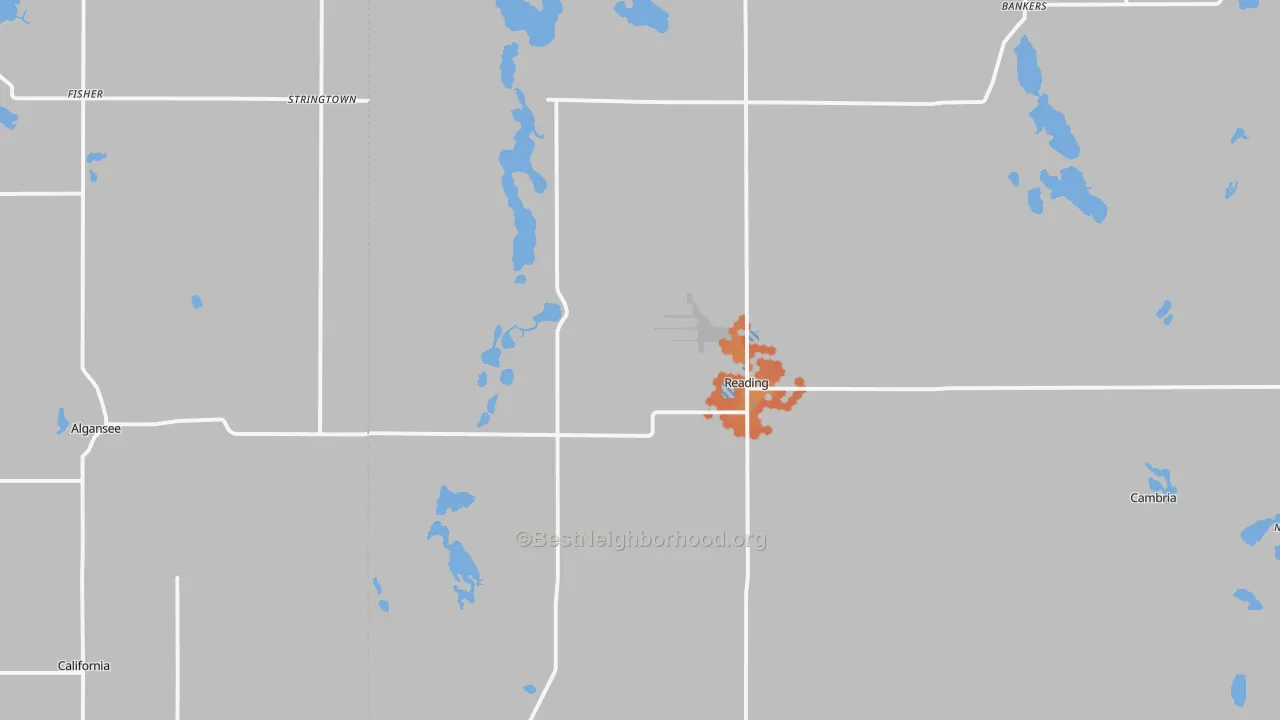 Bike Grade map of 49274, MI