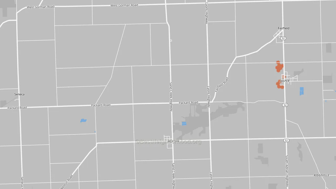 Bike Grade map of 49279, MI
