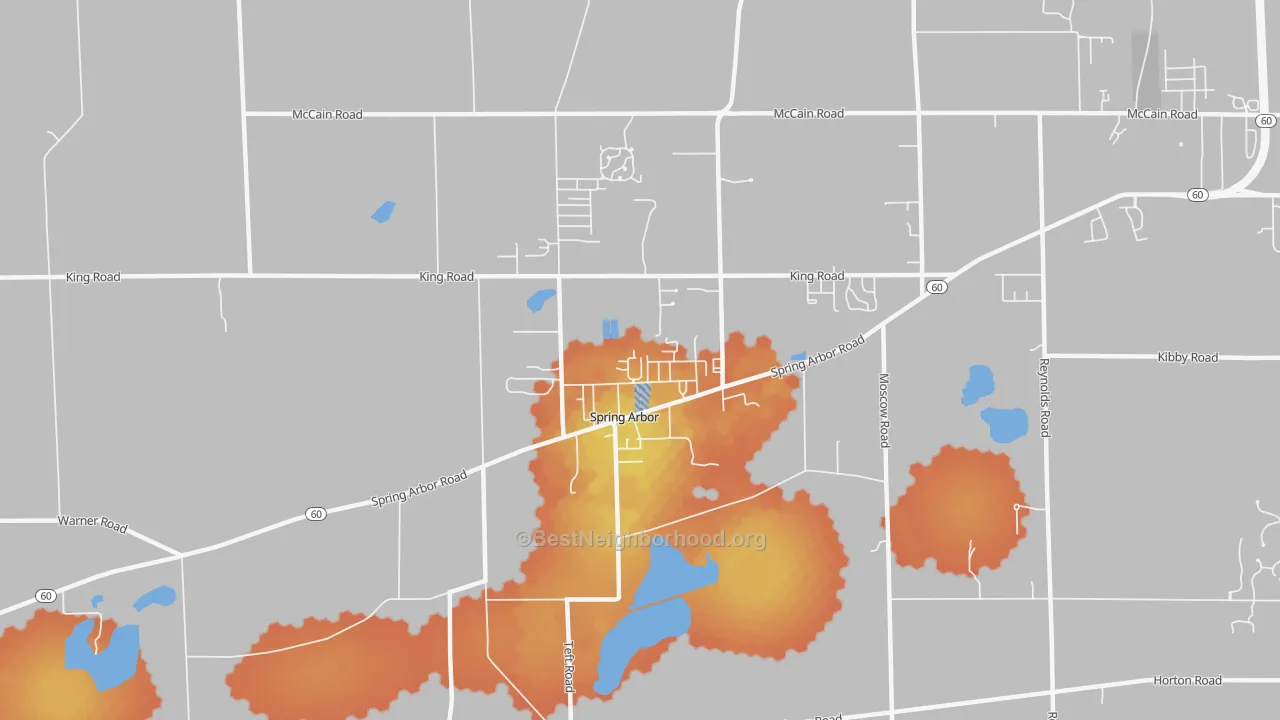 Bike Grade map of 49283, MI