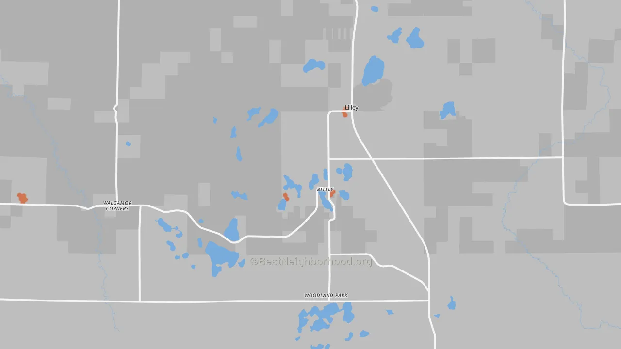 Bike Grade map of 49309, MI