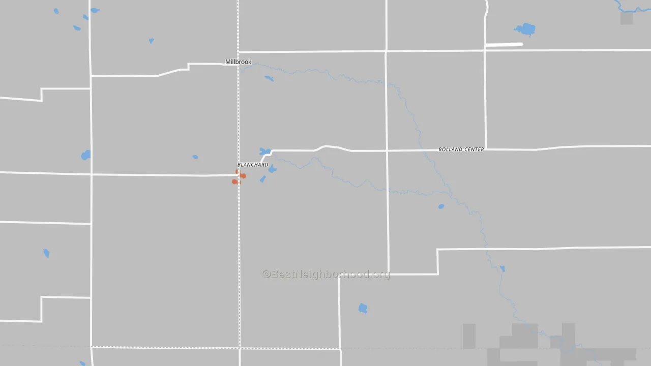 Bike Grade map of 49310, MI