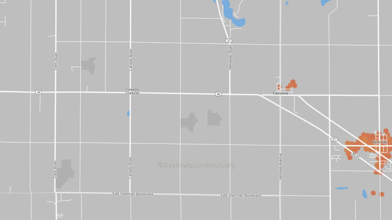 Bike Grade map of 49318, MI