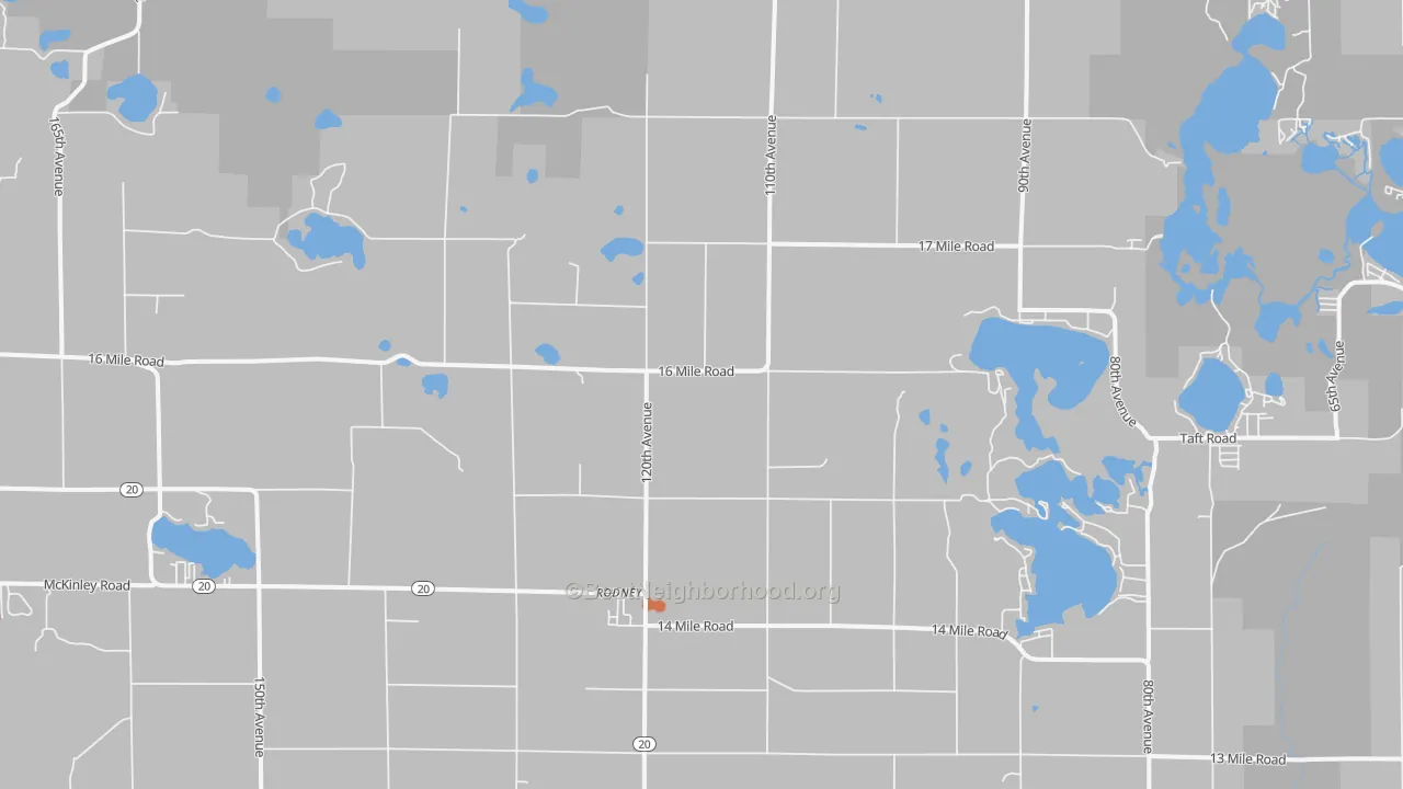 Bike Grade map of 49342, MI