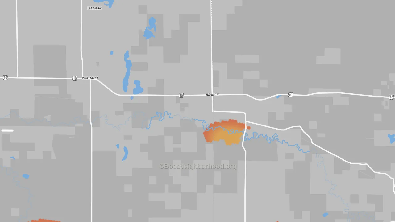 Bike Grade map of 49402, MI