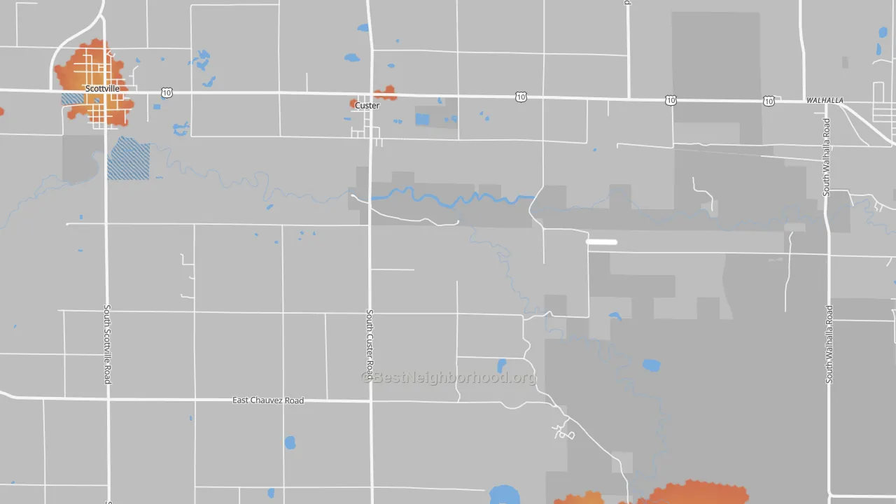 Bike Grade map of 49405, MI