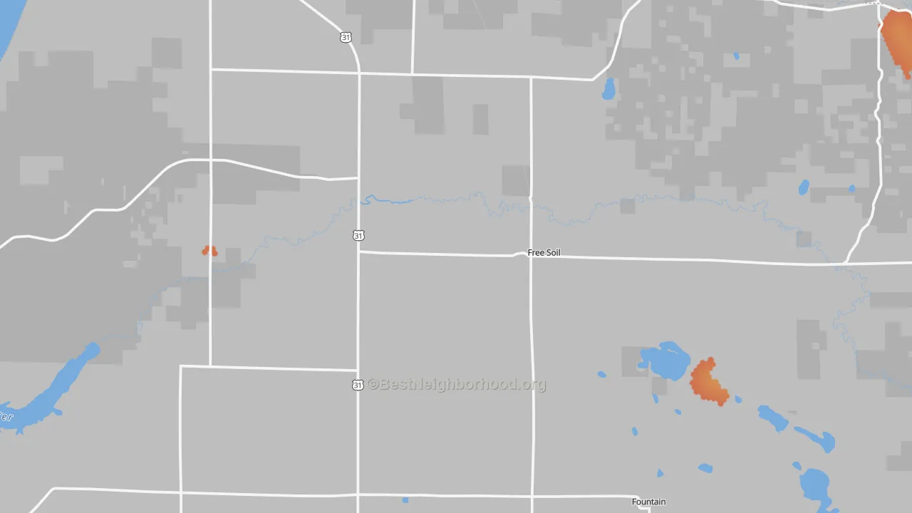 Bike Grade map of 49411, MI