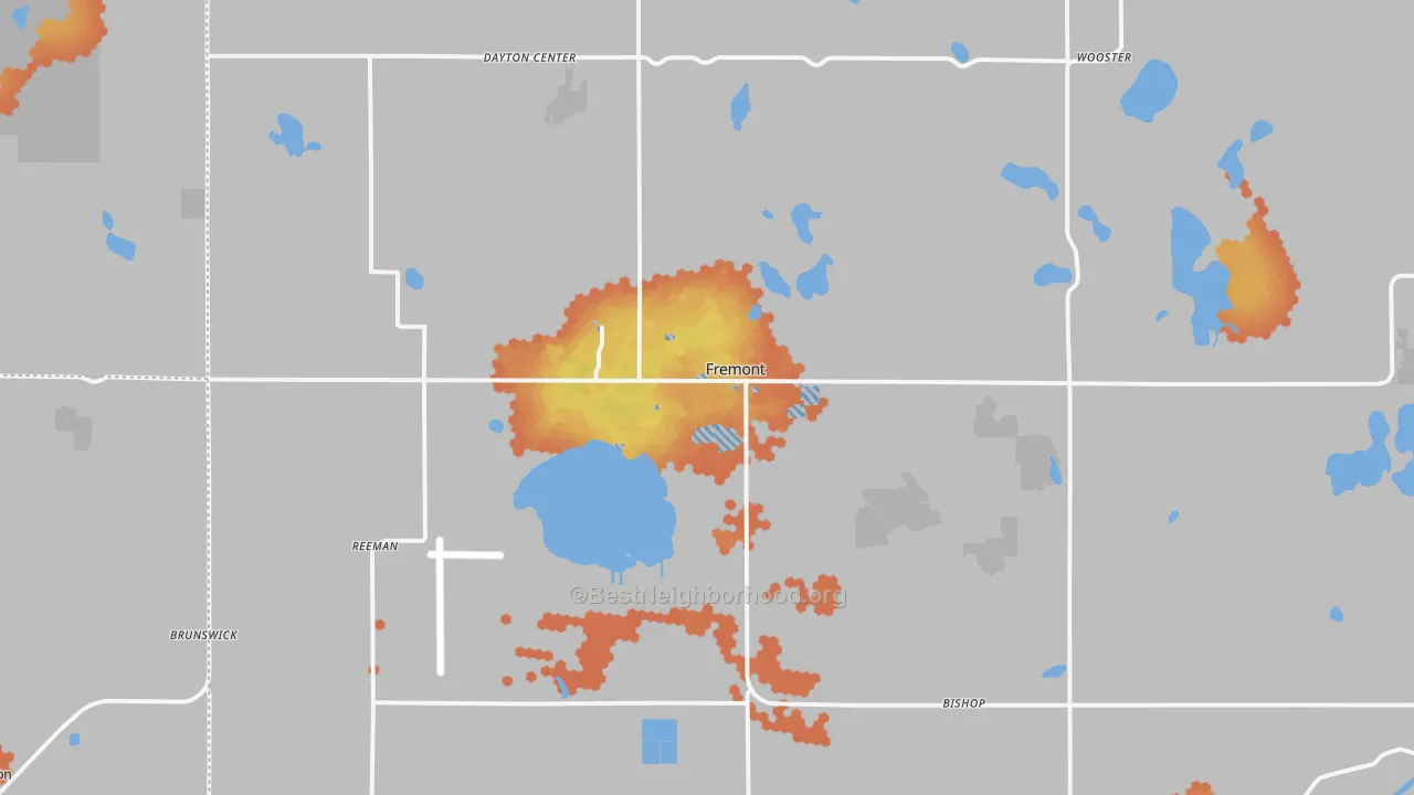 Bike Grade map of 49412, MI