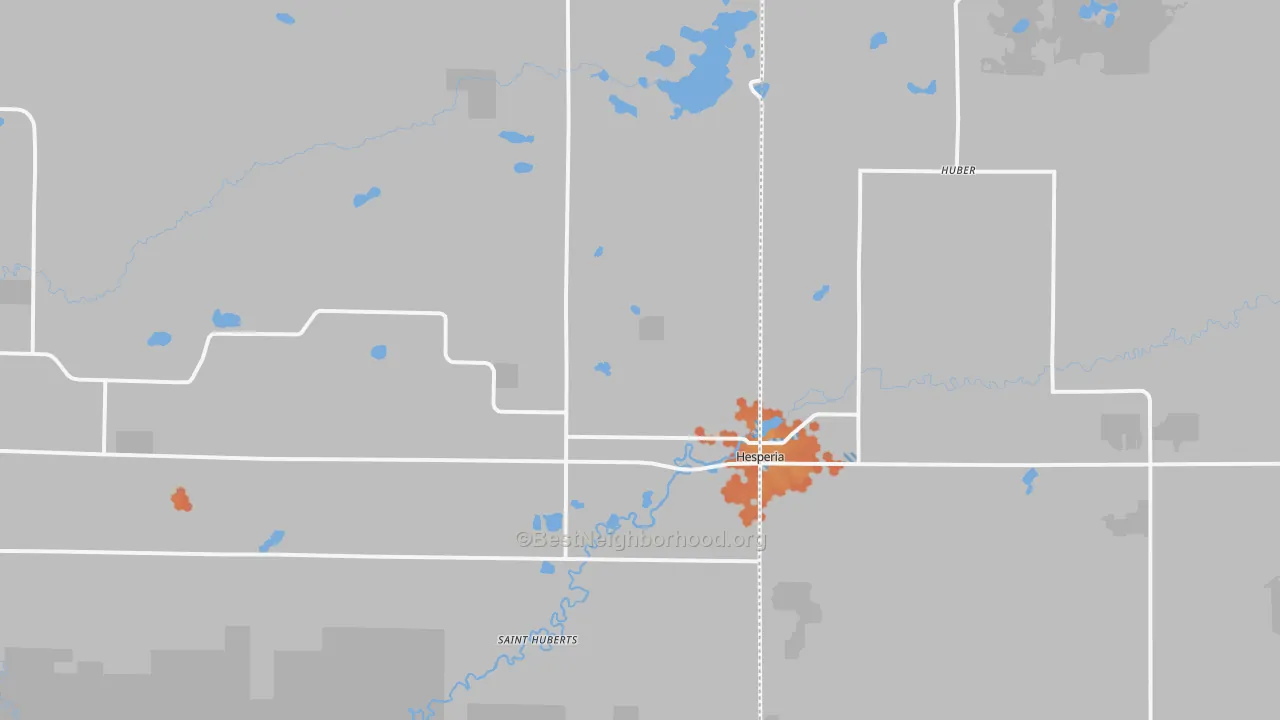 Bike Grade map of 49421, MI