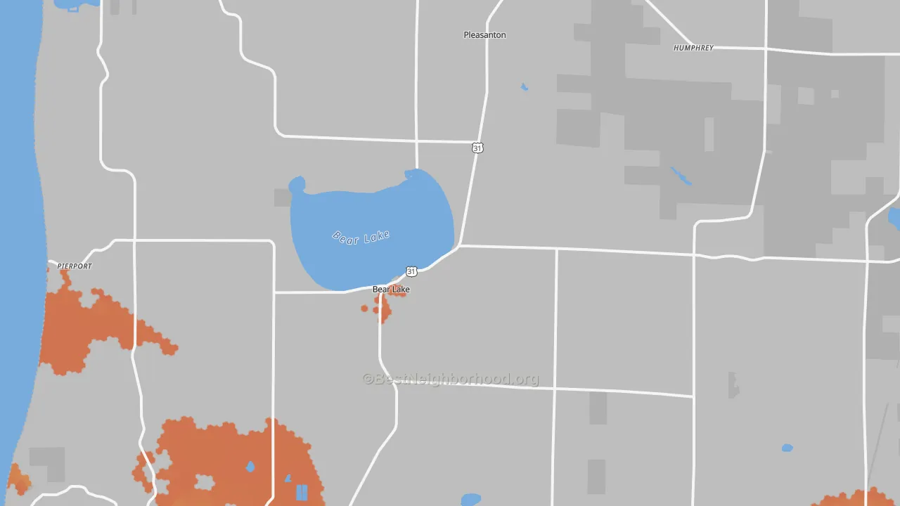 Bike Grade map of 49614, MI