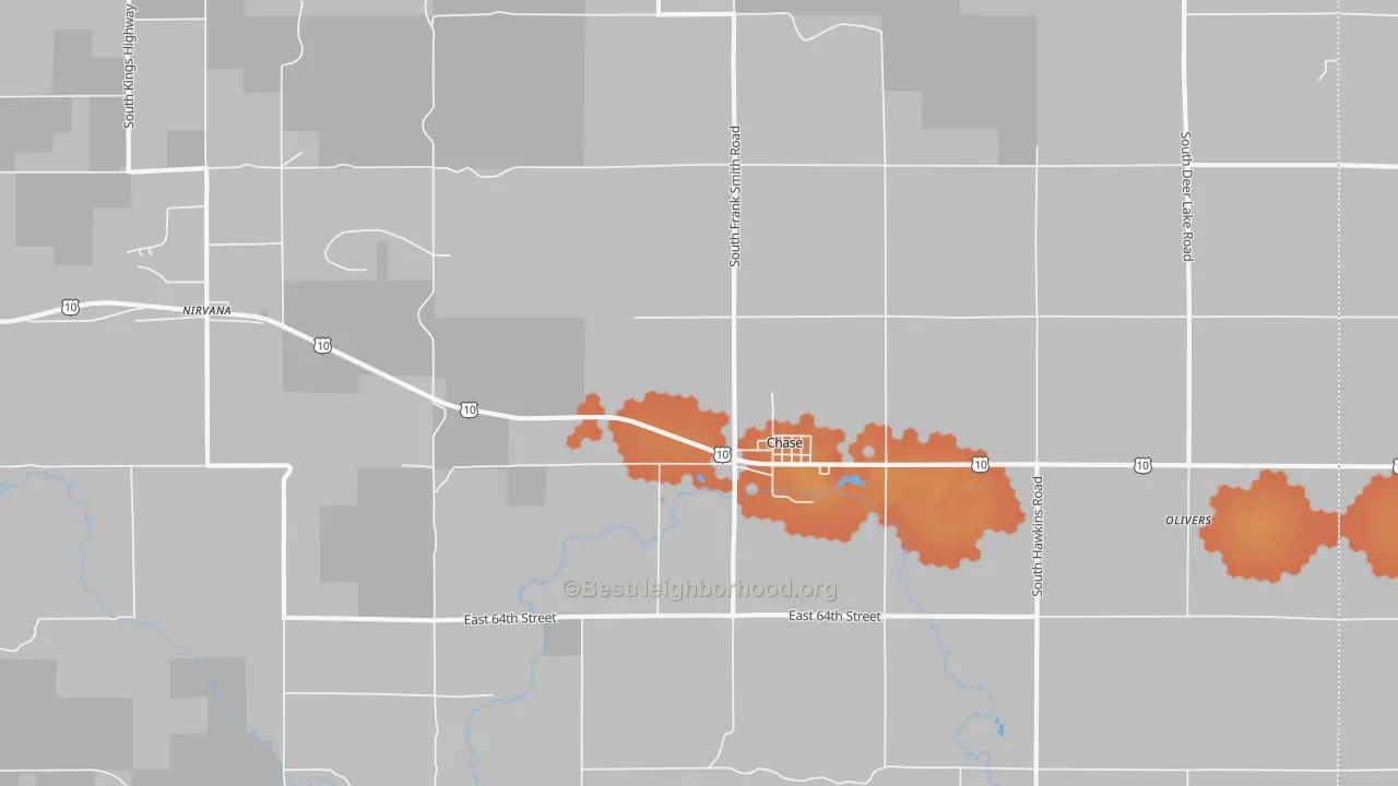 Bike Grade map of 49623, MI