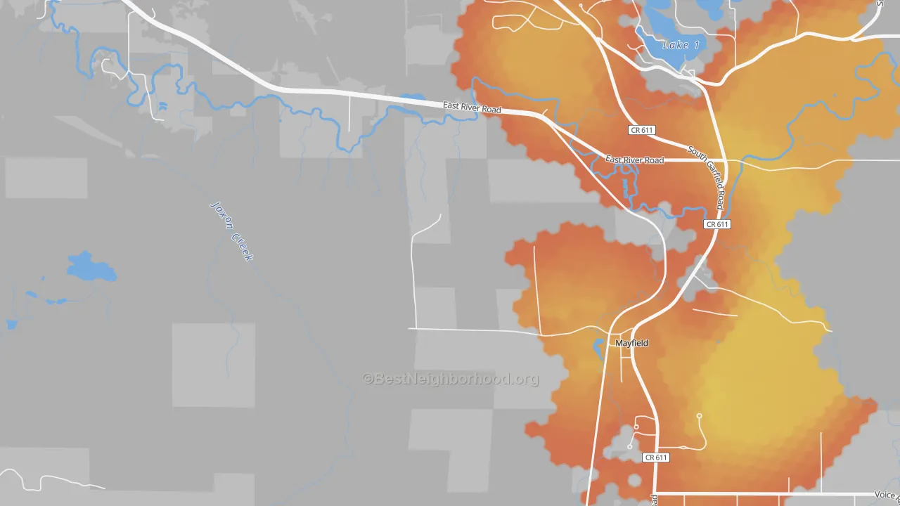Bike Grade map of 49666, MI