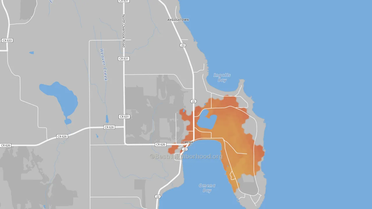 Bike Grade map of 49674, MI