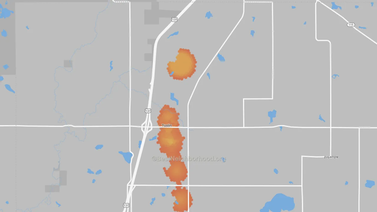 Bike Grade map of 49688, MI