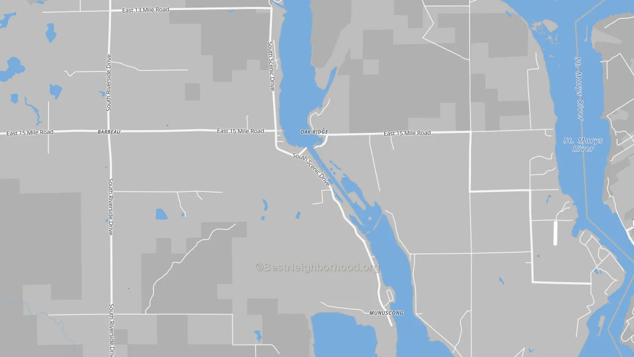 Bike Grade map of 49710, MI