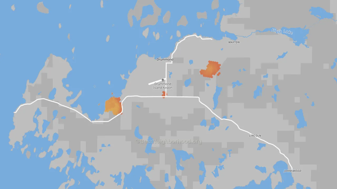 Bike Grade map of 49726, MI