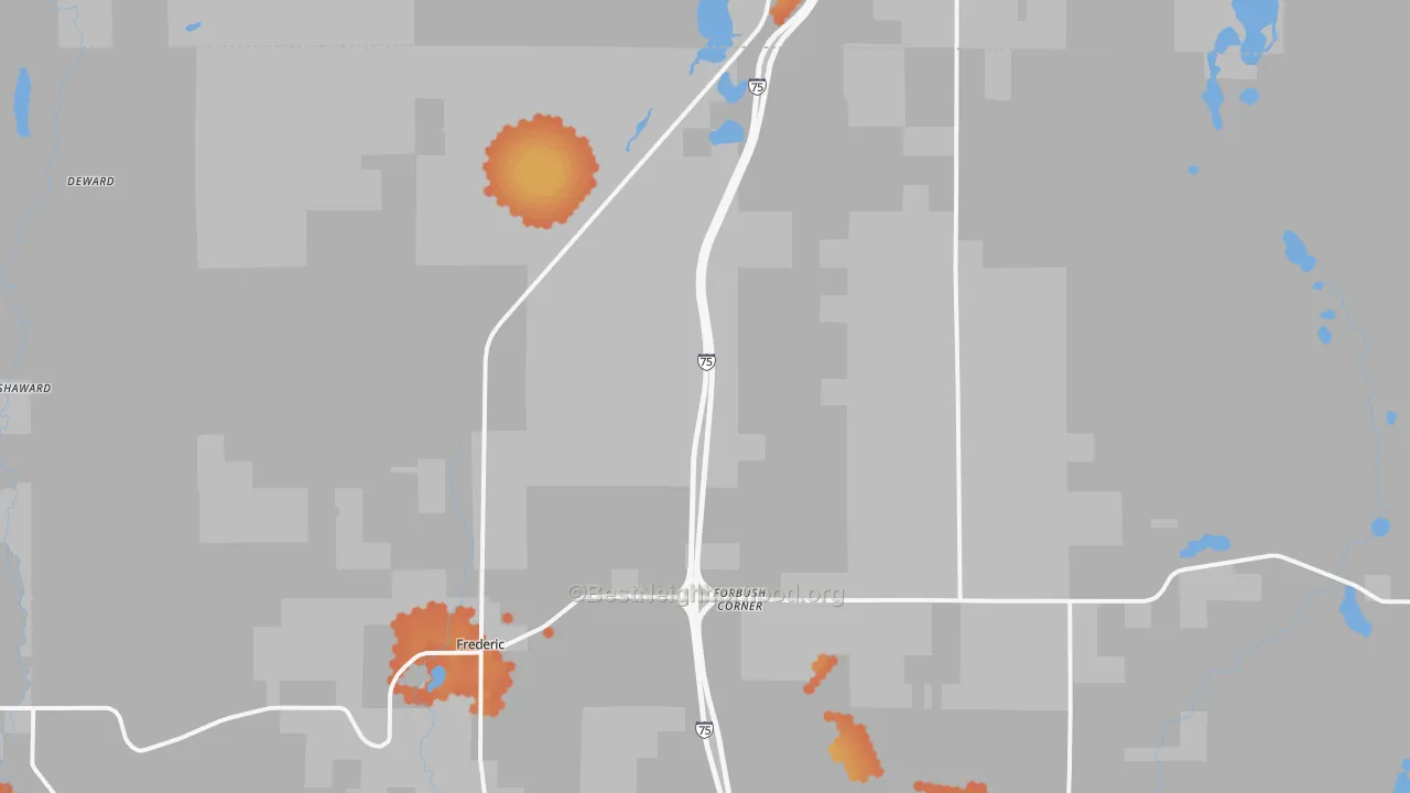 Bike Grade map of 49733, MI