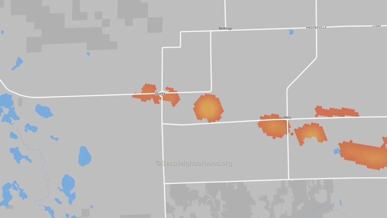 Bike Grade map of 49743, MI