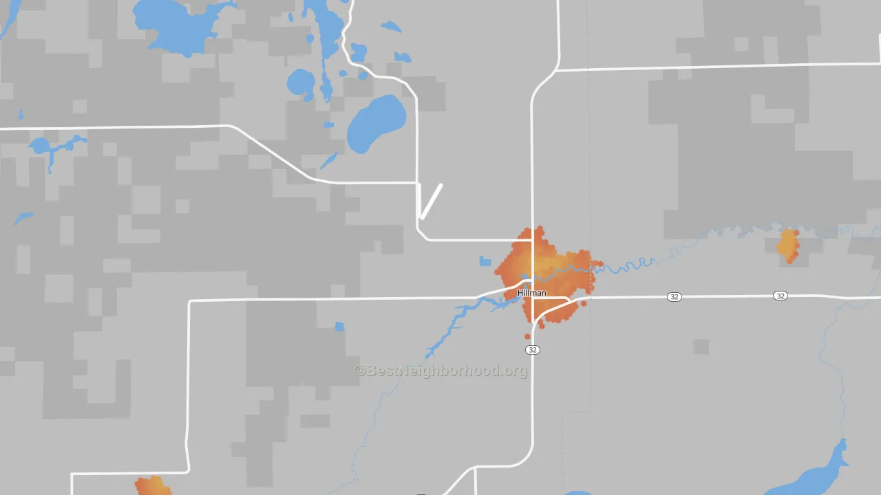 Bike Grade map of 49746, MI