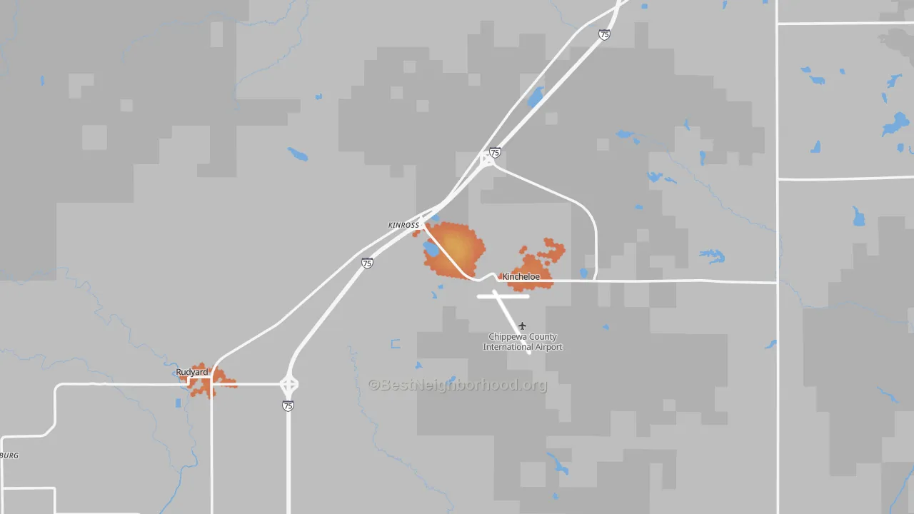 Bike Grade map of 49752, MI