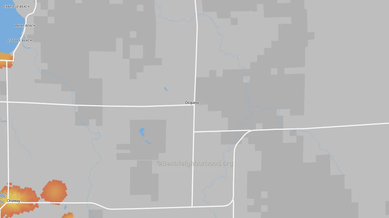 Bike Grade map of 49759, MI