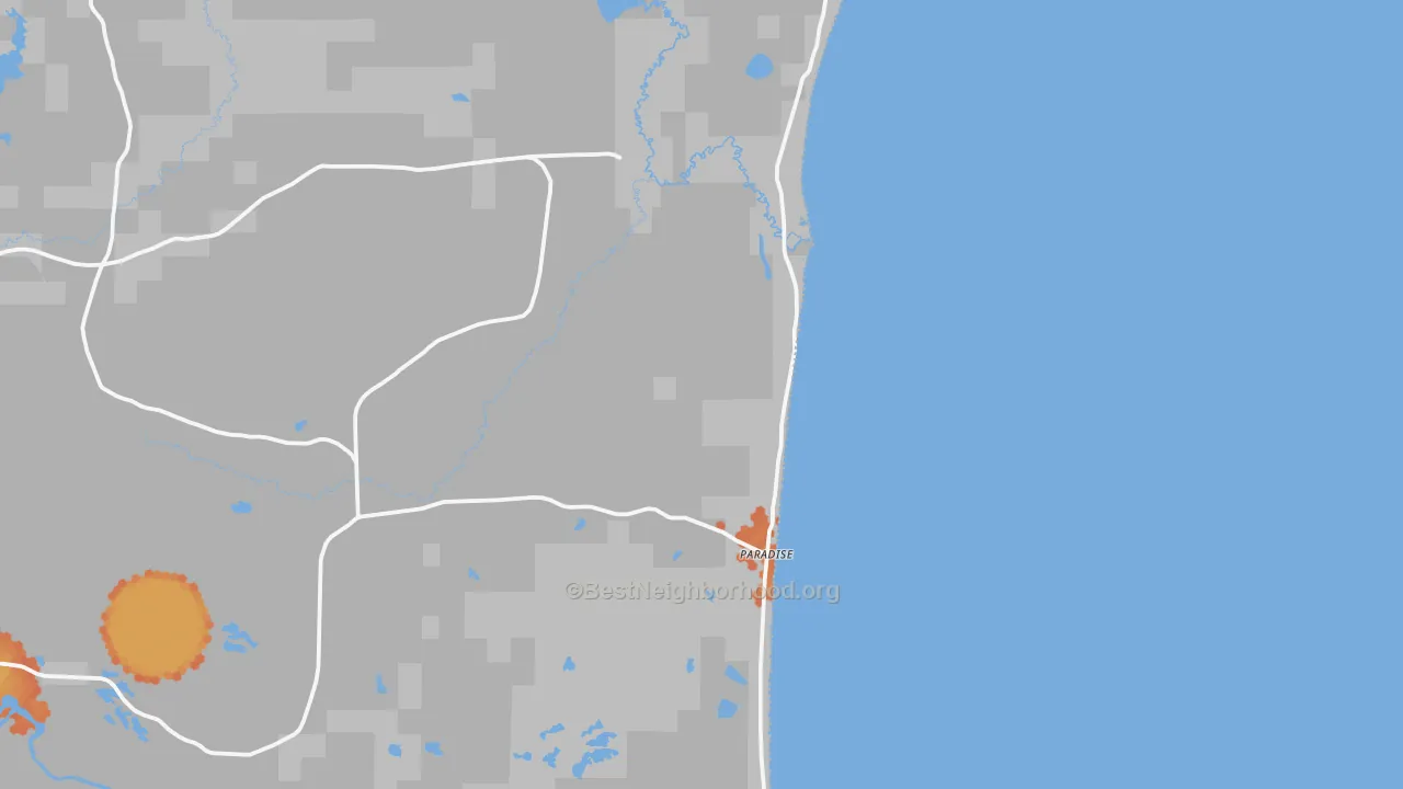 Bike Grade map of 49768, MI