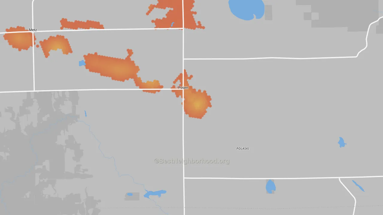 Bike Grade map of 49776, MI