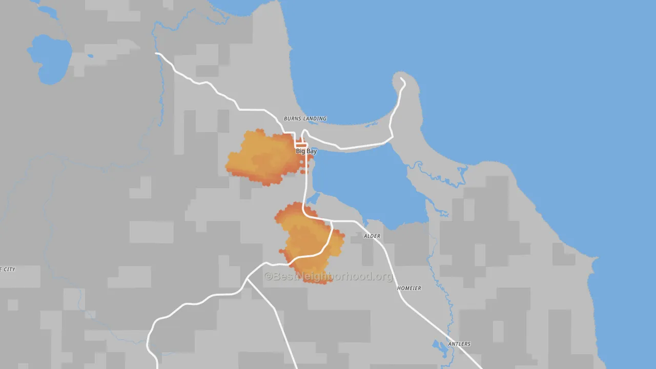Bike Grade map of 49808, MI