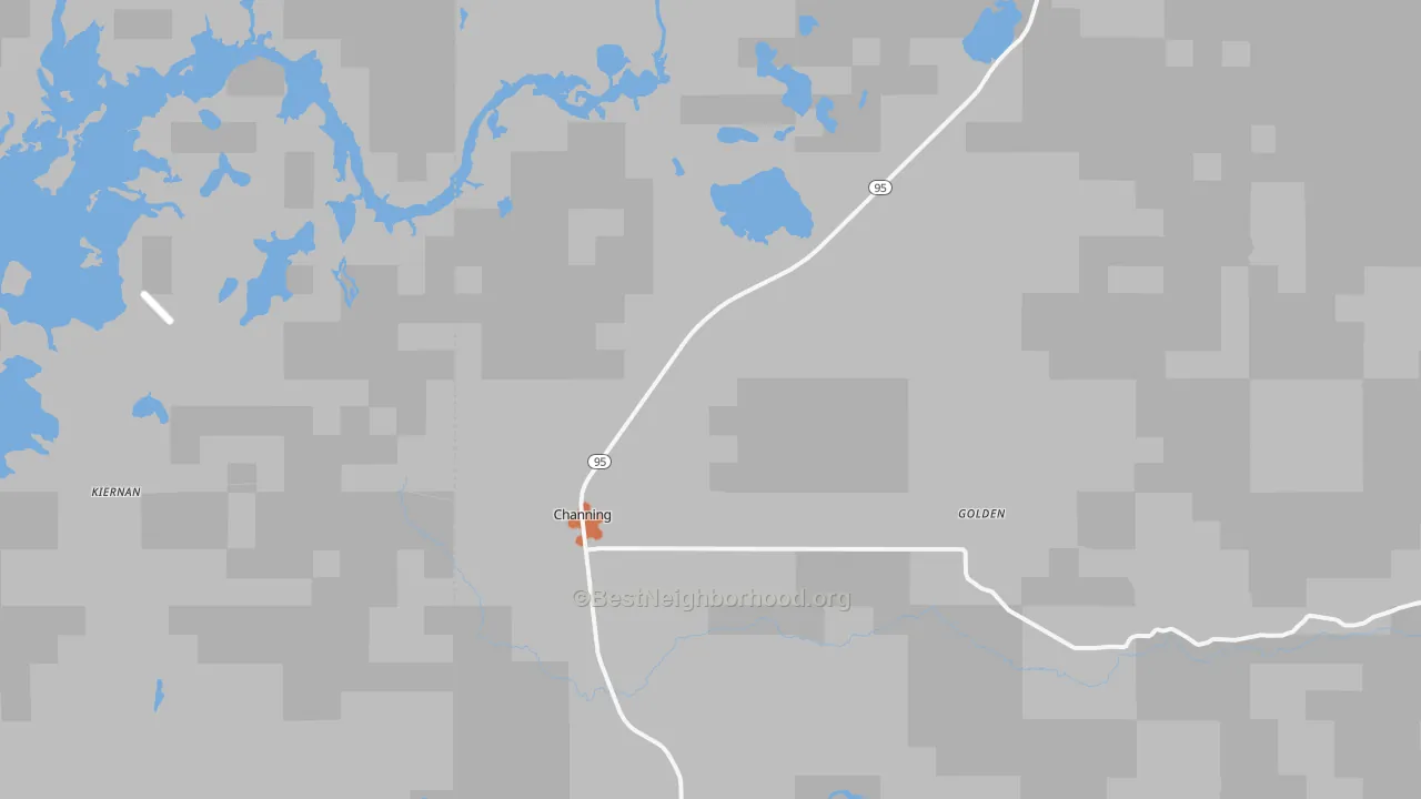 Bike Grade map of 49815, MI