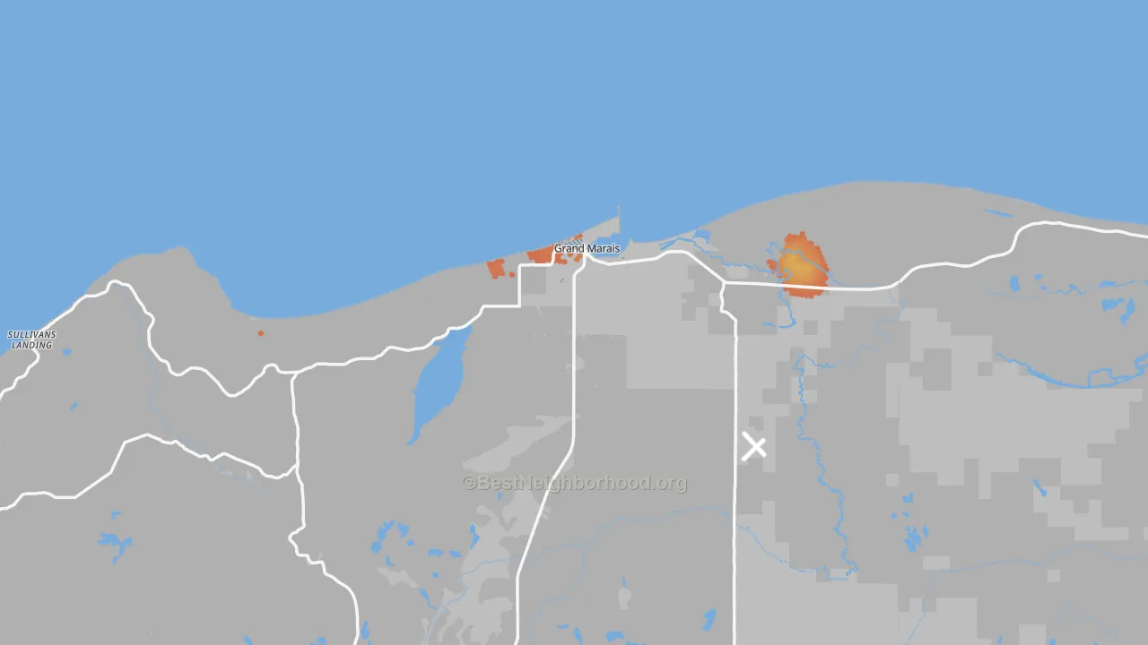 Bike Grade map of 49839, MI