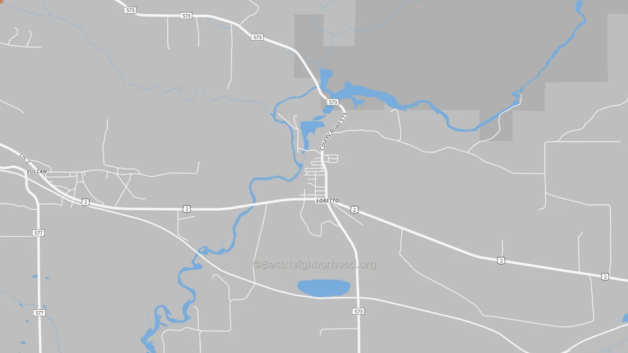 Bike Grade map of 49852, MI
