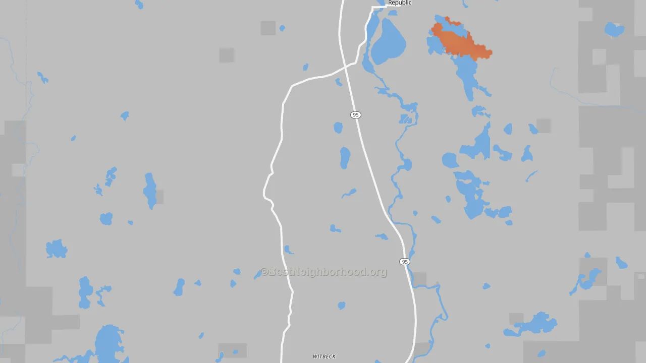 Bike Grade map of 49879, MI
