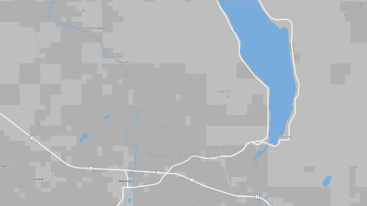 Bike Grade map of 49947, MI