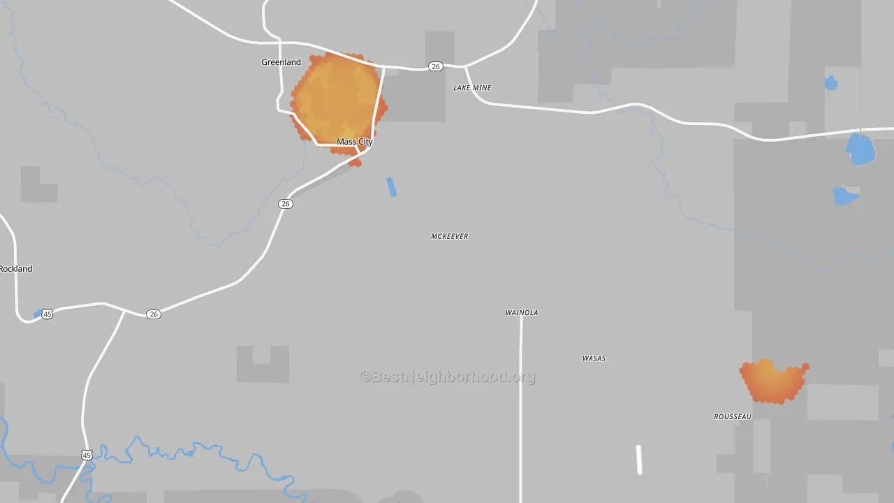 Bike Grade map of 49948, MI